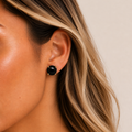 Black Onyx Stud Earrings