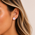 Rose Quartz Stud Earrings