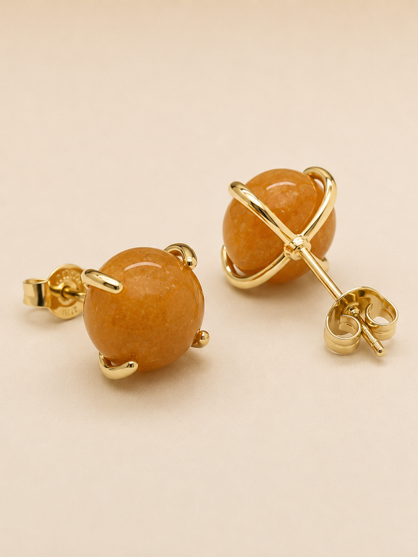 Carnelian Stud Earrings