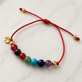 7 Chakras Gemstone with Red String Bracelet