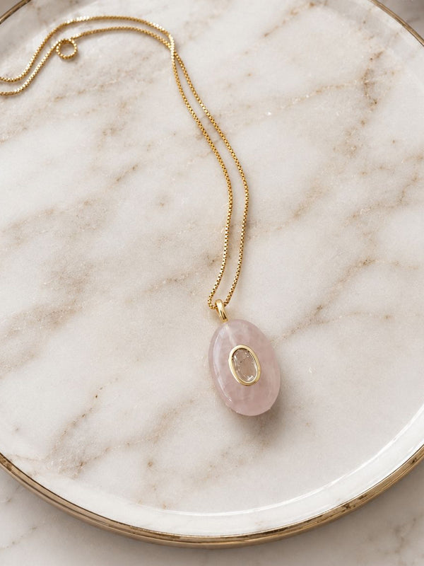 Rose Quartz Serenity Pendant Necklace