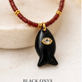 Gemstone Fish Necklace