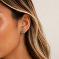Green Aventurine Stud Earrings