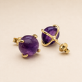 Amethyst Stud Earrings