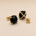 Black Onyx Stud Earrings