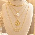 Gold Plated Evil Eye Necklace