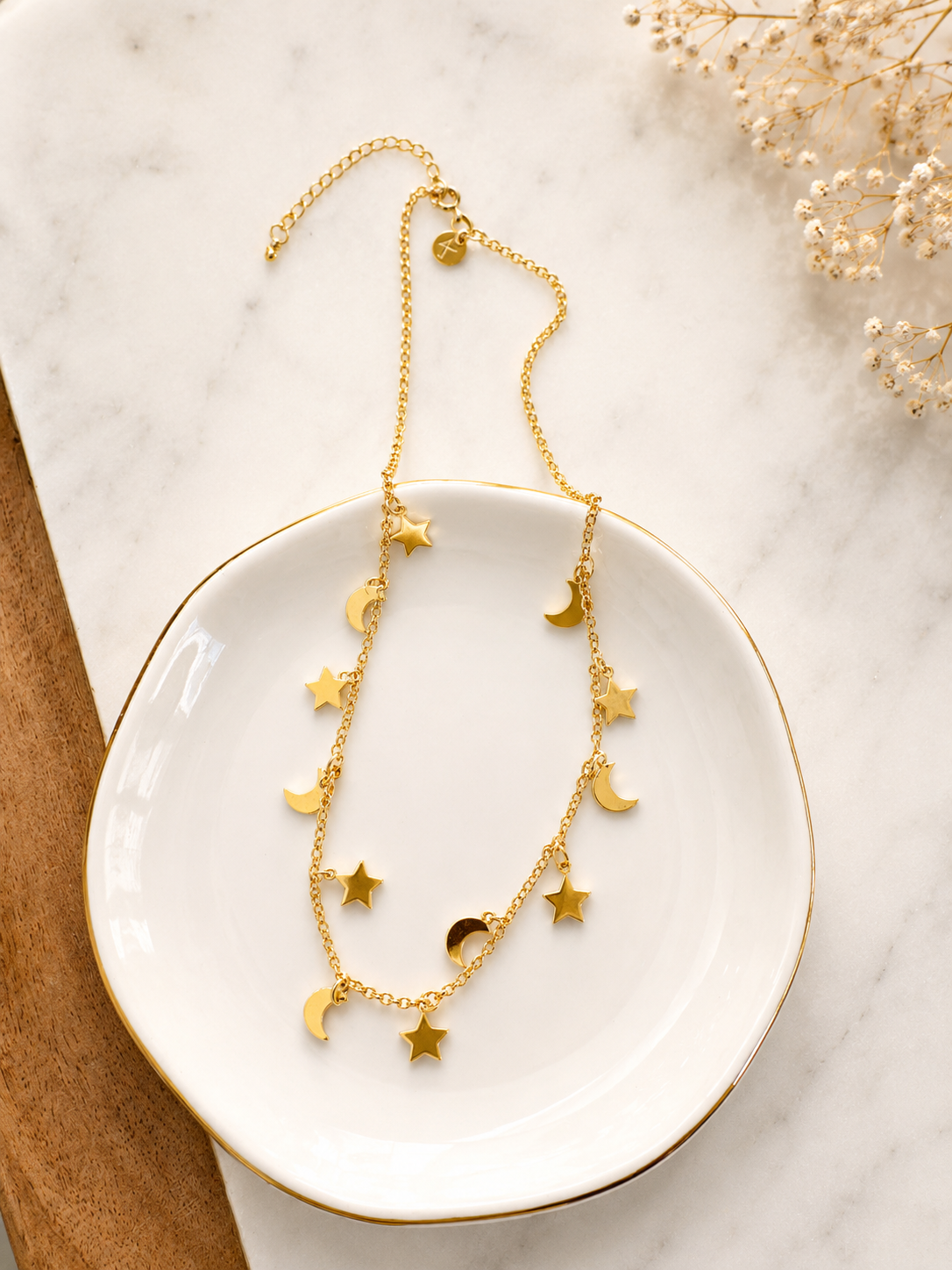 Moon and Stars Necklace
