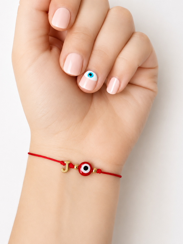 Protection and Good Luck Bracelet with Initial