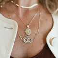 Gold Plated Evil Eye Necklace