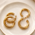Chunky Gold Hoop Earrings