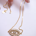 Gold Plated Evil Eye Necklace